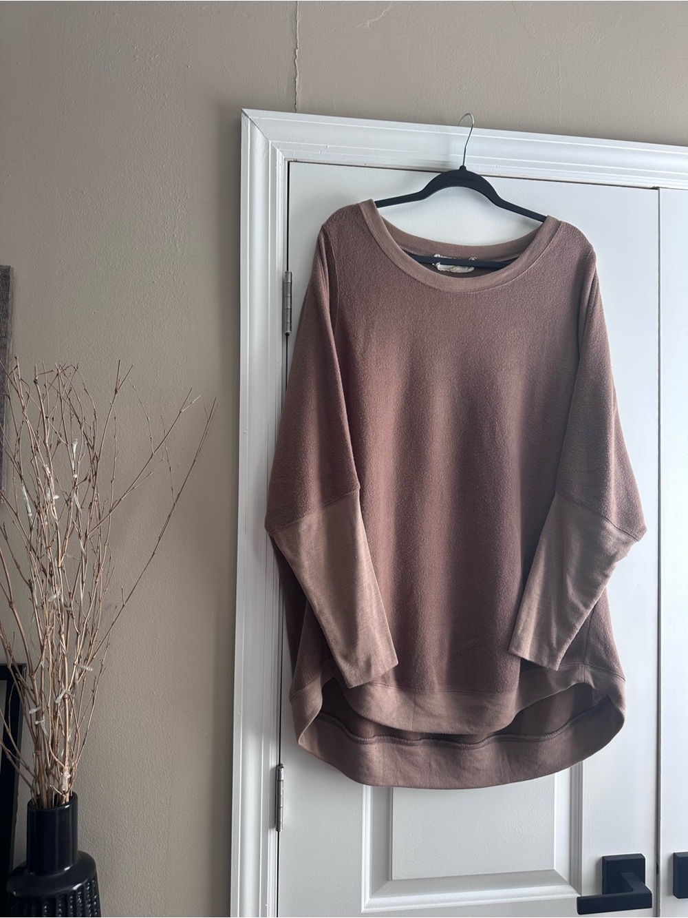 2X Oversized Brown Women's Sweater